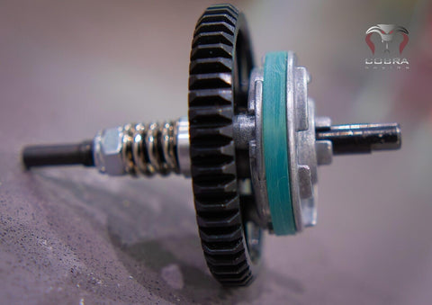 4x4 RC Upgrade Kit: 54T Metal Spur Gear 32P With Full Clutch Assembly, close-up view of metal gear and clutch components
