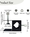Dimensions diagram of Heavy Duty Deck Torch Clamp Set Black Metal Rail Mounts For Outdoor Torches Universal Porch Rail Clamp Accessory