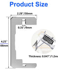 Heavy Duty Metal Wall Plate Spacers For Electrical Box And 12 Pack Outlet Shim Kit To Banish Wobbly Switches with size details.