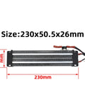 5 Piece Pack Of 1000W PTC Ceramic Air Heater Elements Featuring An Integrated Thermostat To Throw Some Serious Heat For Your Sweet Ride Or Home Setup With Consistent Room Warming, showing dimensions 230x50.5x26mm.