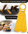 Gator Roof Anchor Kit Temporary Reusable Roof Anchor With 50 Ft Vertical Lifeline Rope featured on roof with worker