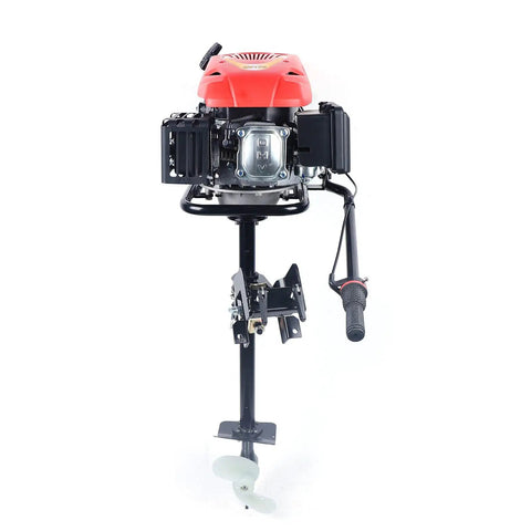 Front view of Powerful 6HP 170cc Gas Outboard Motor With Air Cooling CDI System for Inflatable Boats, Kayaks, and Canoes