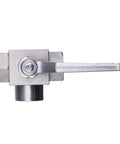Taixin 1/2 in NPT female hydraulic 3-way ball valve with lever, high-pressure metal body, L-bore