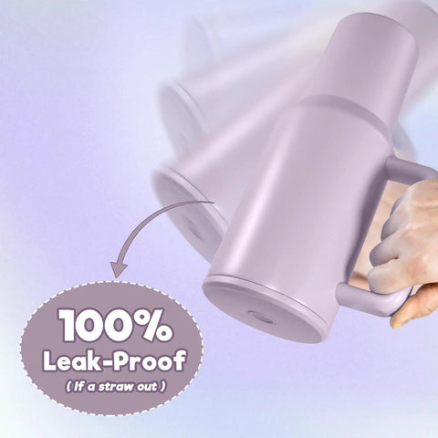 40 Oz Sublimation Tumbler With Detachable Handle 4 Pack Stainless Steel Insulated Water Bottle Travel Cup showing leak-proof feature