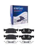 Premium Detroit Axle 10pc Brake Kit Fit For 15-21 Ford Edge And 19-21 Lincoln Nautilus With Big Rotors Front Rear Pads Shoes Complete Setup ceramic pads