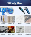 Heavy Duty Diamond Core Drill Bit Set For Porcelain Tile Ceramic Marble Granite With 5/8-11 Thread Includes 20 25 32 50 75 90 Mm Diameters And 1 In 1-1/4 In 2 In 3 In 3-1/2 In Hole Saw Bits For Fast Clean Precise Drilling Through Stone Masonry with examples of materials