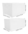 Slick Underwear Drawer Organizer With Divided Compartments For Bras Socks And Clothes To Keep Your Closet Neat And Legit A Versatile Large Capacity Storage Box, white fabric bins displayed in two sizes.