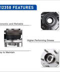Rear Wheel Hub And Bearing Assembly 512358 For 2007 2009 Pontiac Torrent, 2012 2015 Chevy Captiva Sport, 2007 2009 Equinox features