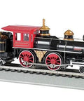 4-4-0 American HO Scale Steam Locomotive The General DCC Sound Value Equipped With Wood Load on railway track