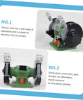 Two bench grinders with protective shields, suitable for 125/150 grinders, showcasing impact resistance and reliable safety.