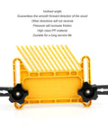 Adjustable Double Feather Board Set For Table Saw And Router with yellow PP material and adjustable grips for secure hold.