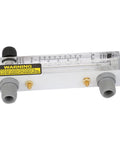 Lzm 15T Liquid Flow Meter Panel Mount With Clear Acrylic Body For Precise Gpm Water Coolant Monitoring Adjustable Flow Rate Zg 1/4 Inch Female Bspt Thread, clear view of flow measurement scale.