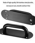 Door Handle Pull Push Plate Set Two Pack Heavy Duty Barn Door Pulls for Cabinets Drawers 200x65mm Durable Alloy Steel
