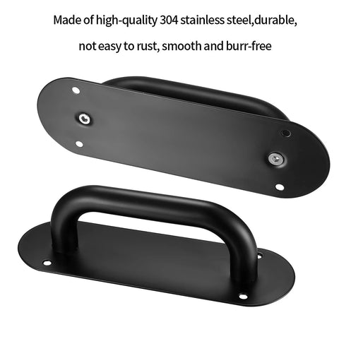 Door Handle Pull Push Plate Set Two Pack Heavy Duty Barn Door Pulls for Cabinets Drawers 200x65mm Durable Alloy Steel
