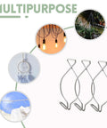 Sixty Piece Top Notch Drop Ceiling Hook Clip Set Crafted From Dang Sturdy Spring Steel For Indoor And Outdoor Crafting Projects Hanging Plants.