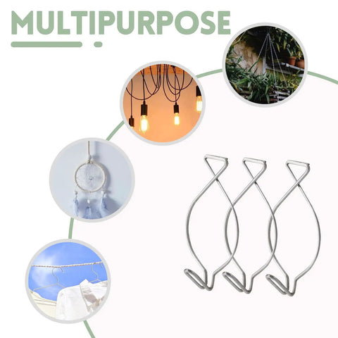 Sixty Piece Top Notch Drop Ceiling Hook Clip Set Crafted From Dang Sturdy Spring Steel For Indoor And Outdoor Crafting Projects Hanging Plants.