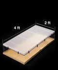 Solid Jump Proof Small Pet Cage Top Cover Mesh Canopy For Guinea Pigs And Rabbits 48 By 24 Inch shown with measurements.