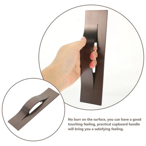 Person holding Modern Orb Finish Invisible Cabinet Drawer Pull Handle For Kitchen And Bath, 64mm Center To Center, concealed hardware.