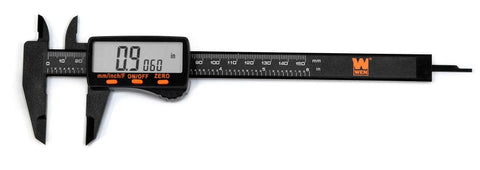 6.1 Inch Digital Caliper With LCD Readout For Inches, Millimeters And Fractional SAE Units, Ultra Precise 0.0005 Inch Resolution