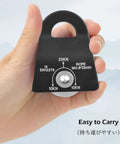 Hand holding Ultra Lightweight 20kN Micro Climbing Pulley With Sealed Bearing Sheave Aluminum Fixed Eye Rope Pulley For Rigging Lifting Tending And Hauling Gear Black