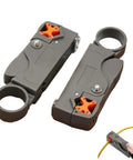 Two Piece Coax Cable Stripper Kit With Wire Cutter And Crimping Tool For RG59 RG58 RG6 RG11 Durable ABS Construction And Non Slip Handle