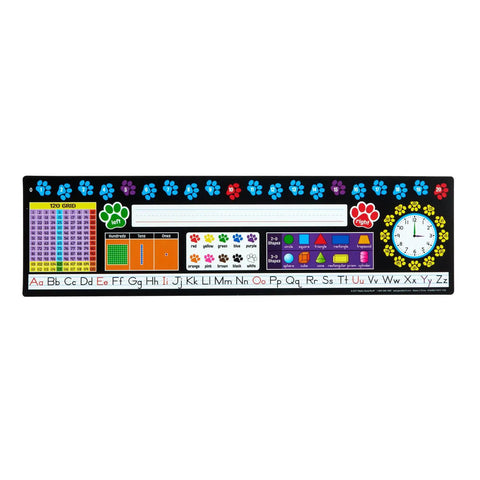 Paw Prints Self Adhesive Deluxe Plastic Desktop Reference Nameplates 24 Pack With Letters Numbers Colors 2D And 3D Shapes 120 Grid