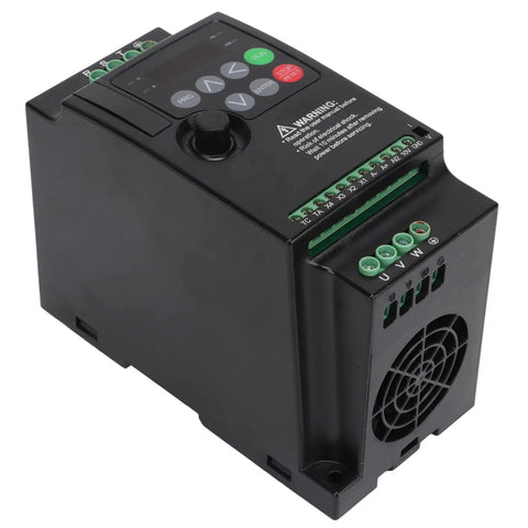 Three Phase VFD Inverter For 2.2KW Motors Built For Industrial Use 380 400V Input 380V Output Speed Controller For Heavy Duty Equipment Copper Aluminum Housing Durable Variable Frequency Drive, black control panel