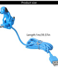 Blue Type C USB Cable For Fast Charging And Data Transfer Up To 480 Mbps Multi Device Charger Cord For Phones And Tablets Nylon Braided Durable Build Dope Dog Motion Design For Everyday Tech Life, 1m blue cable