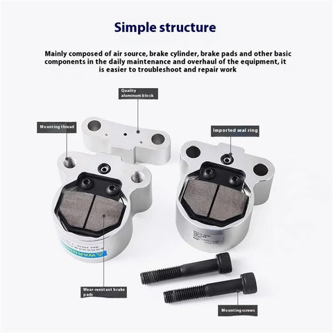 Heavy Duty Air Pressure Disc Brake Cylinder For Disc And Lathe Tooling With Air Pressure Control, DBF L08 L10 L15 Series
