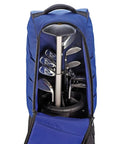 Golf Travel Bag Support Pole With Telescoping Sections Adjustable To 54 Inches And Collapsible To 23 Inches in blue golf bag