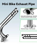 Upgrade Header Exhaust Pipe Kit For Predator 212cc 196cc 224cc Engines And GX160 GX200 Clones with durable steel construction