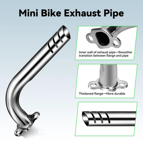 Upgrade Header Exhaust Pipe Kit For Predator 212cc 196cc 224cc Engines And GX160 GX200 Clones with durable steel construction