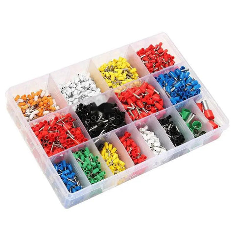 Top Shelf Copper Crimp Connectors For 22 Through 5 Awg Wire Featuring thick insulated pin terminals in vibrant colors.