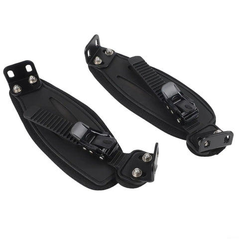 Secure Foot Holder Straps For Electric Scooters And Longboards Adjustable Belt Bands black aluminum and nylon