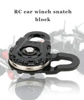 Heavy Duty RC Winch Snatch Block for 1 to 10 Scale RC Cars, Durable Metal Snatch System on black pulley