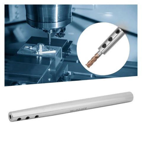 Badass Heavy Duty Tungsten Steel Mill Extension Holder Side Mounted For CNC Machinery And Lathes in workshop setting showing tool in use.