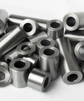 Built Tough Mild Steel Spacer One Inch Outer Diameter Round Standoff Bushing Unthreaded Plain Finish Inside Diameter One Half Inch Fits Half Inch Bolts Or M12 Half Inch Long Five Pack For Durable Metalwork And DIY Hardware Projects, shown assorted