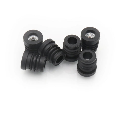 10 Pack Thread Tube Plugs For Furniture Legs With M8 Screw Holes 19mm Diameter Plastic Black Round Nut Plugs
