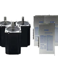 Beefy Torque Stepper Motor With EC3522 Drive Kit Three Pack 3 Phase 4.5A 86mm Body 14mm Shaft AC 110 To 220V Bundle For CNC Milling And 3D Printing Industrial Use, three motors and drivers