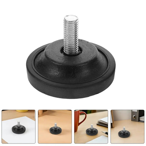 Rubber Adjustable Leveling Feet 4 Pack Screw In Furniture Glides For Treadmills And Bikes Anti Vibration Floor Pads