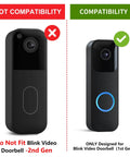Compatibility guide showing No Drill Stick-On Door Mount For 1st Gen Video Doorbell - Adhesive Mount Bracket not for 2nd Gen