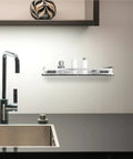 Wall Mounted Glass Holder Bracket Set For Black Shelves With Clamp Style Supports Silica Gel Finish Anti Oxidation Solid Frame