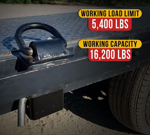 4 Pack 5 Eighths Inch Stake Pocket D Rings For Trailers And Flatbeds Heavy Duty Adjustable Tie Down Anchors with pin