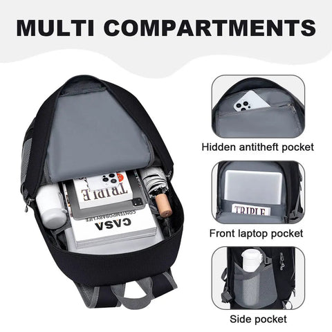 Ultra Lightweight Packable Backpack For Travel Camping And Hiking Waterproof Daypack Go To Choice For Men And Women Foldable And Compact Black with open compartments and pockets