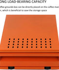 Built Tough Stainless Steel Espresso Knock Box With Roomy Detachable Grounds Drawer And Quieter Buffering Rod for easy storage and access.