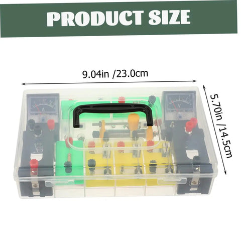 Physics Learning Kit For Electricity Experiments Set For School Science Education in a 23cm x 14.5cm transparent case