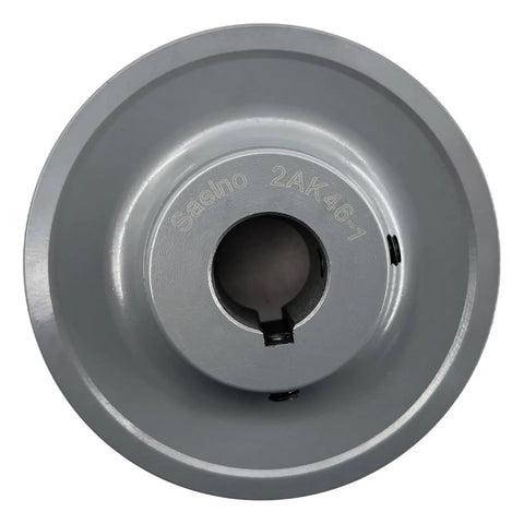 Double Groove V Belt Pulley With 1 Inch Bore And 4.45 Inch Outer Diameter Cast Iron Sheave For A AX 3L 4L V Belts 2AK461 Pulley, Precisely Machined, Static Balanced, Rust Resistant Finish For Reliable Shop And Industrial Belt Drives