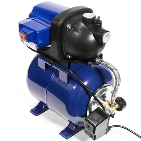 One Point Six HP Shallow Well Pump Booster System With Tank For Home Garden Lawn Farm Irrigation Beefed Up 1000 GPH Jet Pump