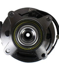 Front view of 4WD Front Wheel Hub And Bearing Assembly 515119 For Ford F 150 2009 2010 6 Lug With ABS Front Axle Hub Replacement Durable Easy To Install