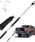Telescopic Truck Bed Cargo Grabber Reach Retriever Tool 33 To 74 Inch Stainless Steel with storage bag and truck usage